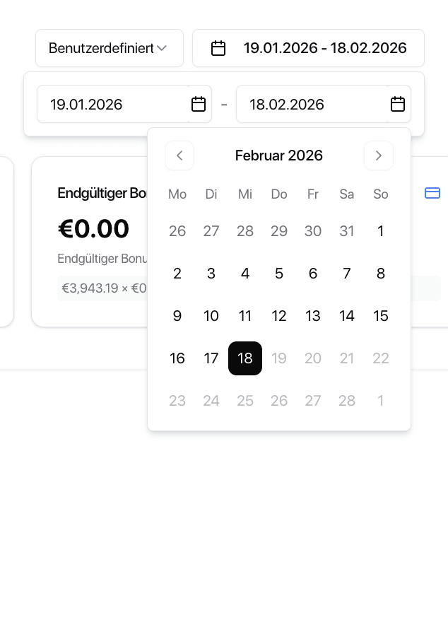 Ein Bild der Budget-Benutzeroberfläche von Freelio