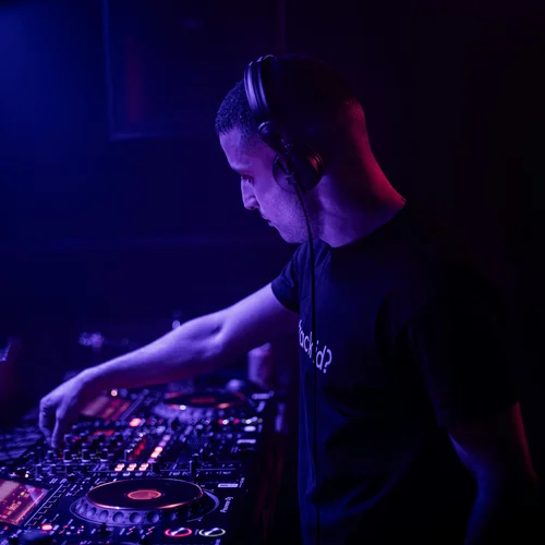 DJ equipment prepared for an event