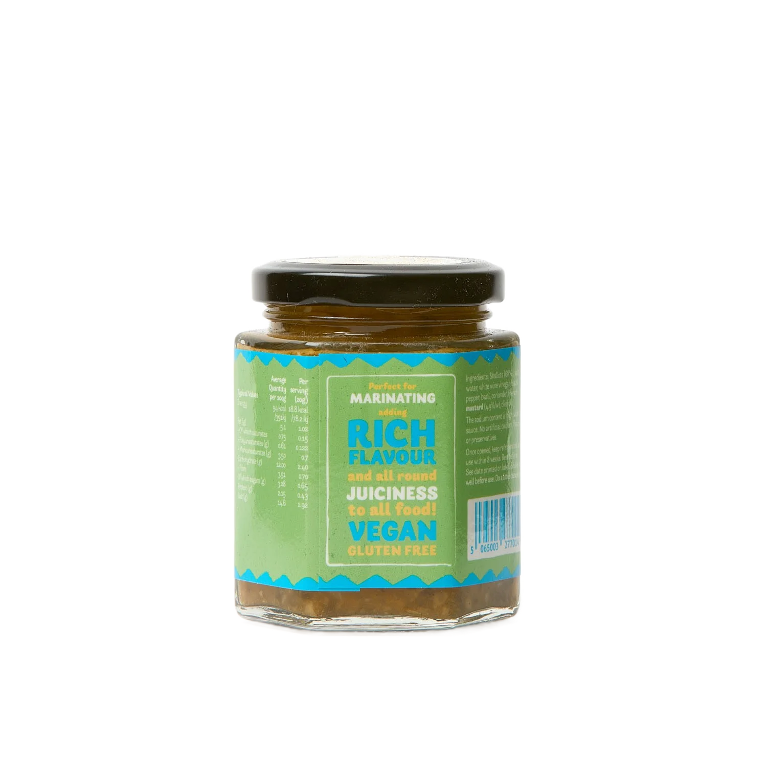 Full Feast Herbal Sauce — back label showing ingredients and nutrition information