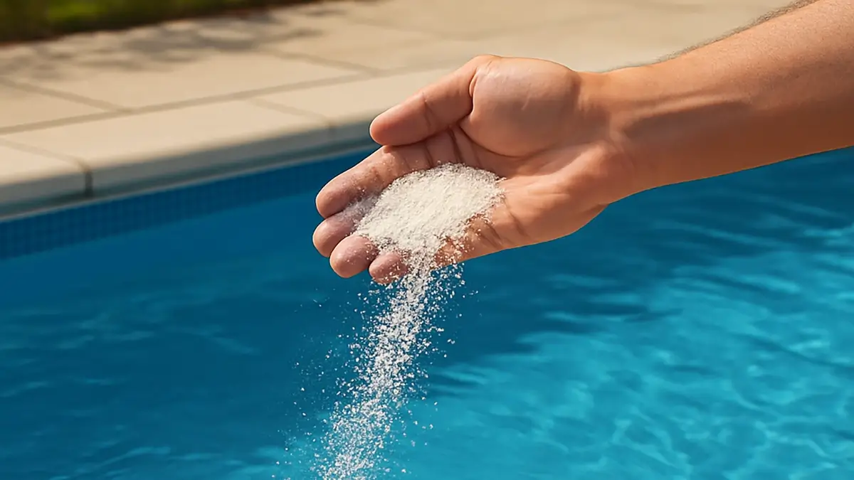 shocking the pool with chemicals
