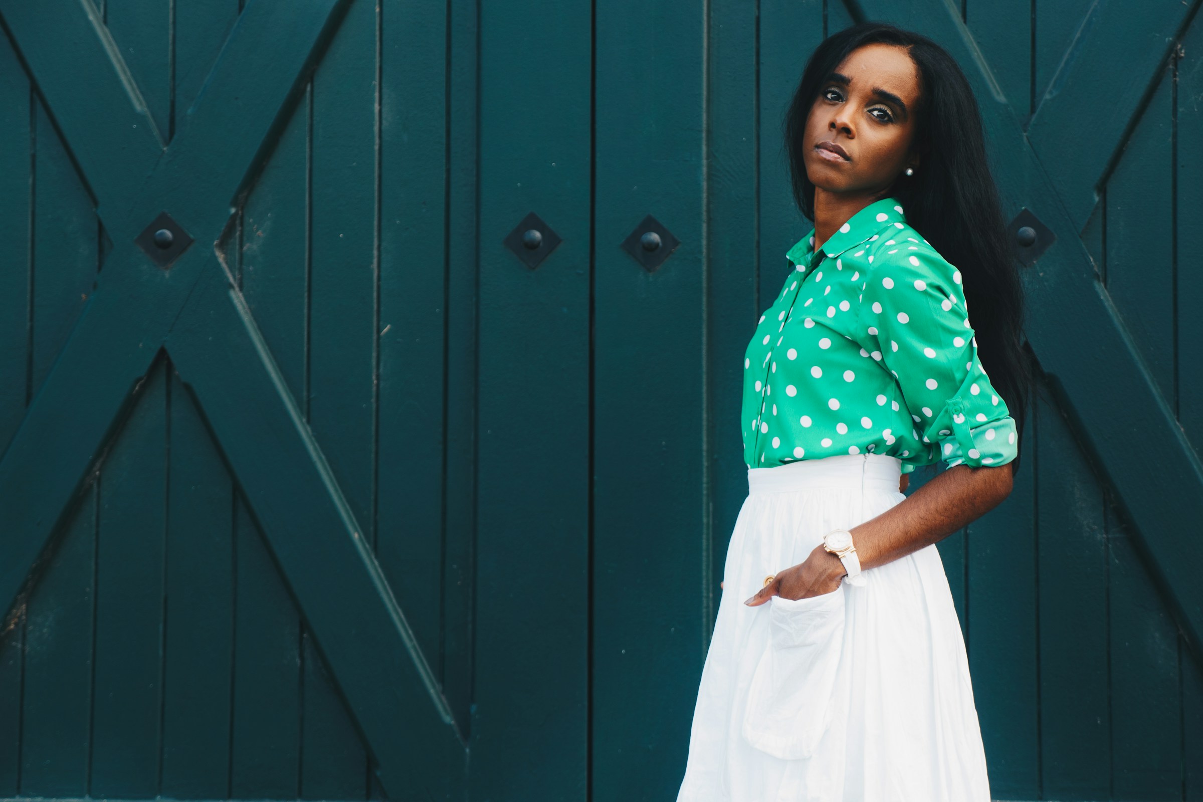 Lady Posing - Preppy Colors