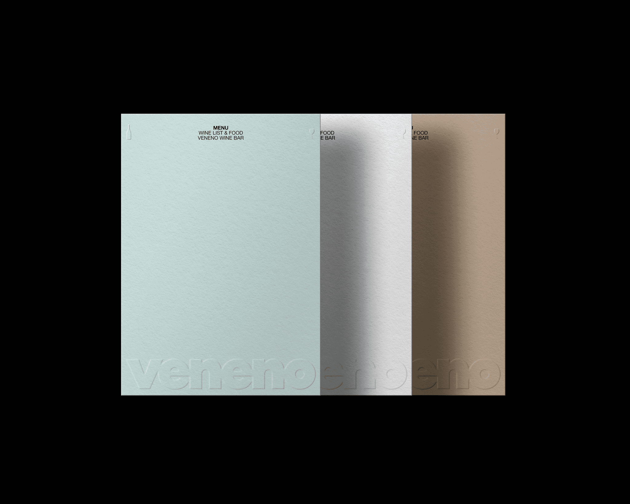 Layout design of paper menus for wine bar