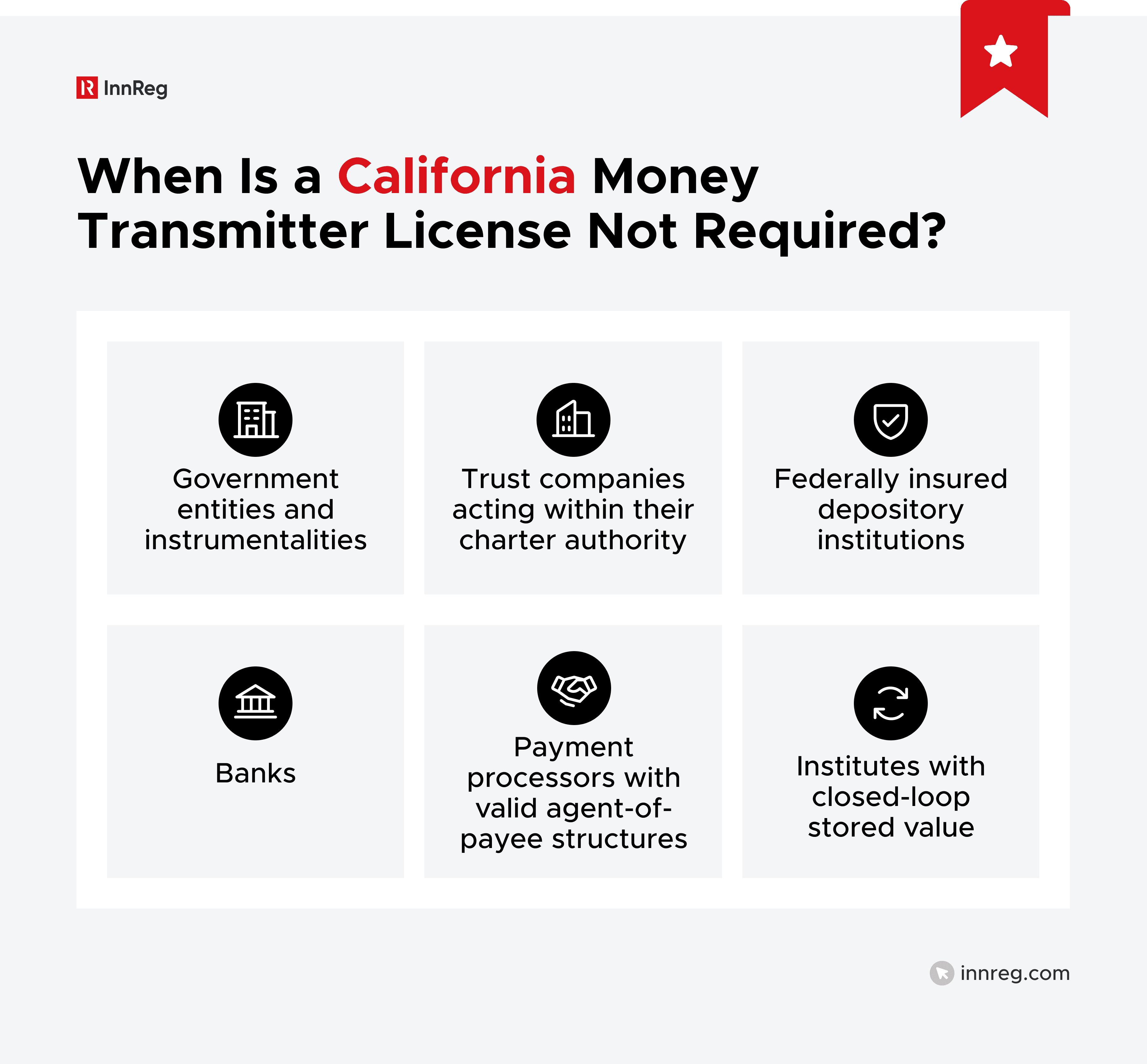 When Is a California Money Transmitter License Not Required?