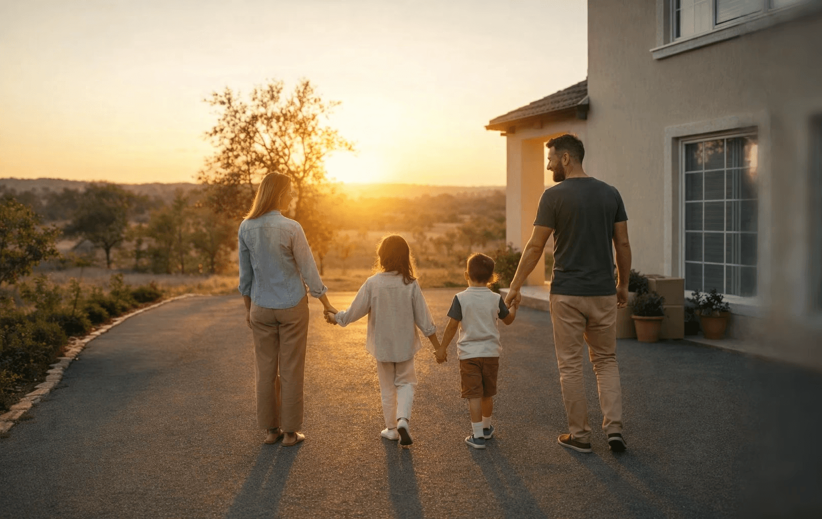 two people looking at a tablet and smiling