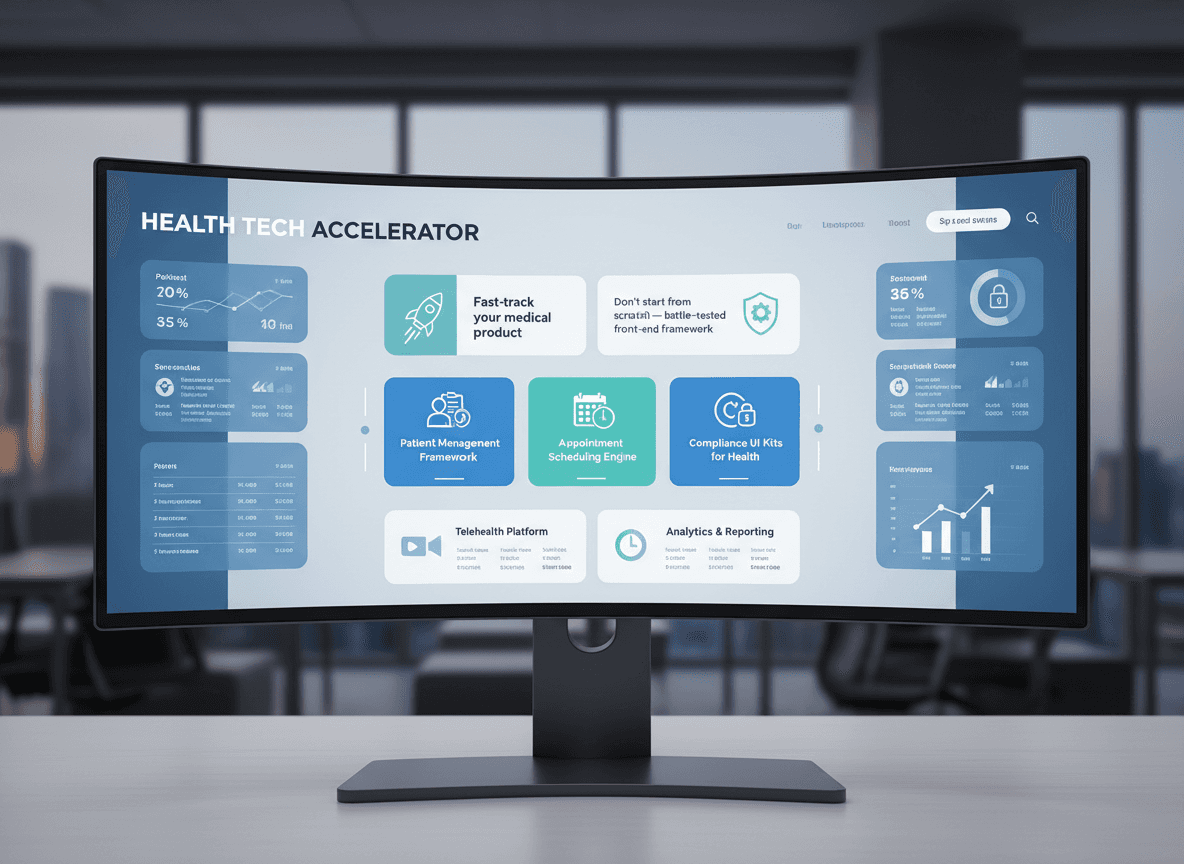 “Developer dashboard for HealthTech showing sandbox setup, API keys, and medical app environment initialization.”