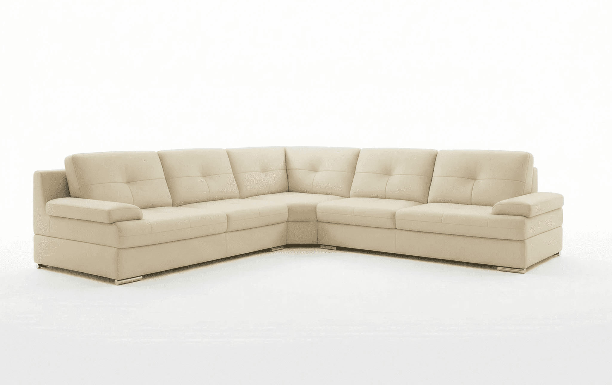 Aesthetic modular sofa arranged in a bright, refined contemporary living space