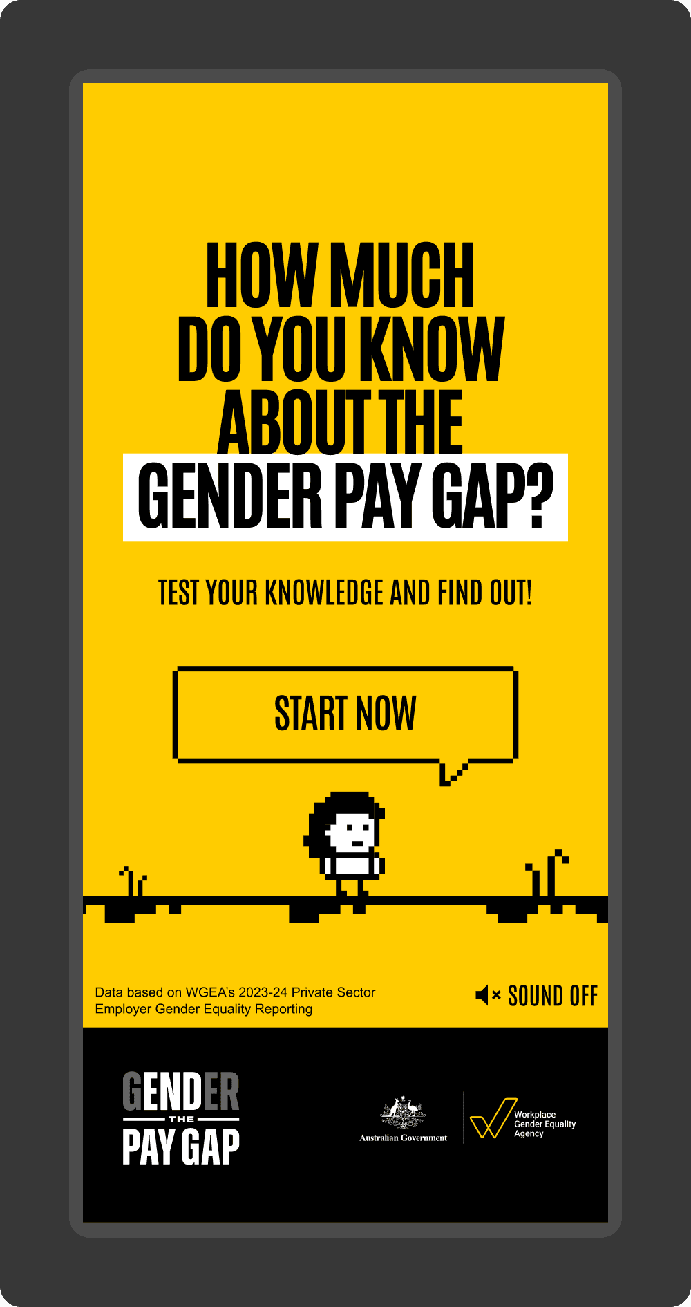 Ender the Gender Pay Gap mobile page