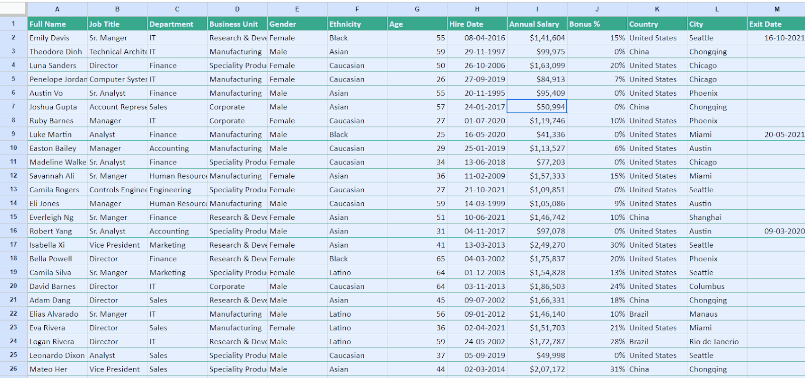 Select All Cells