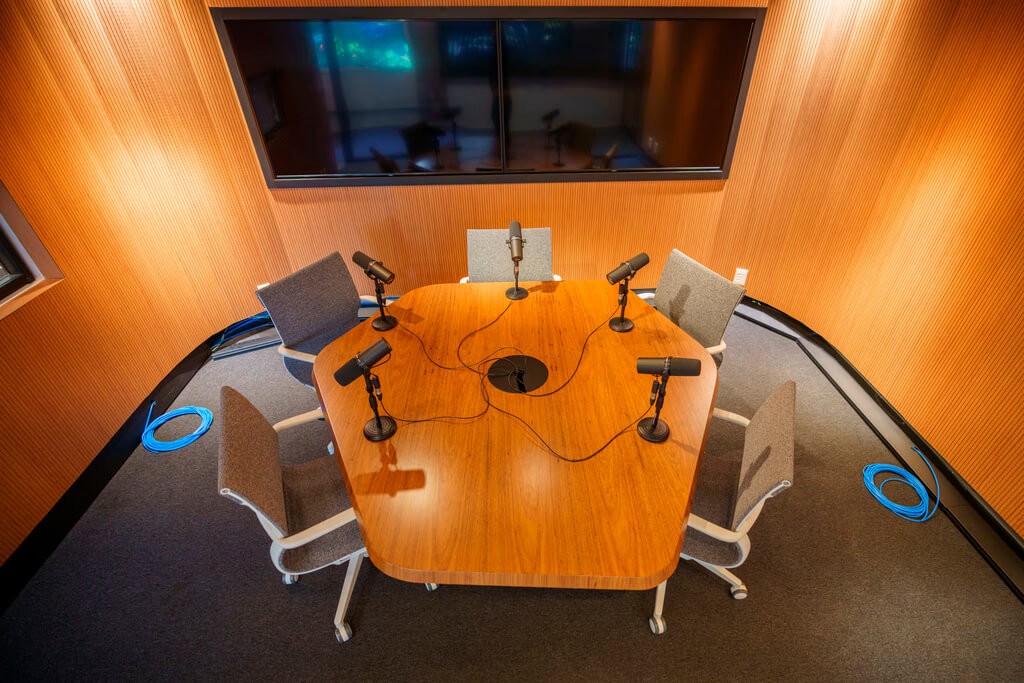 Coach explaining something to an athlete