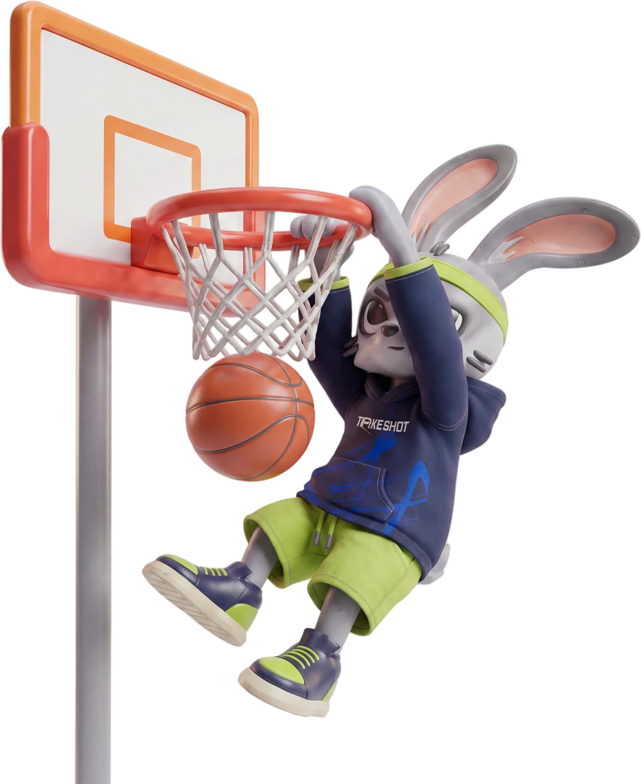 3D mascot dunking