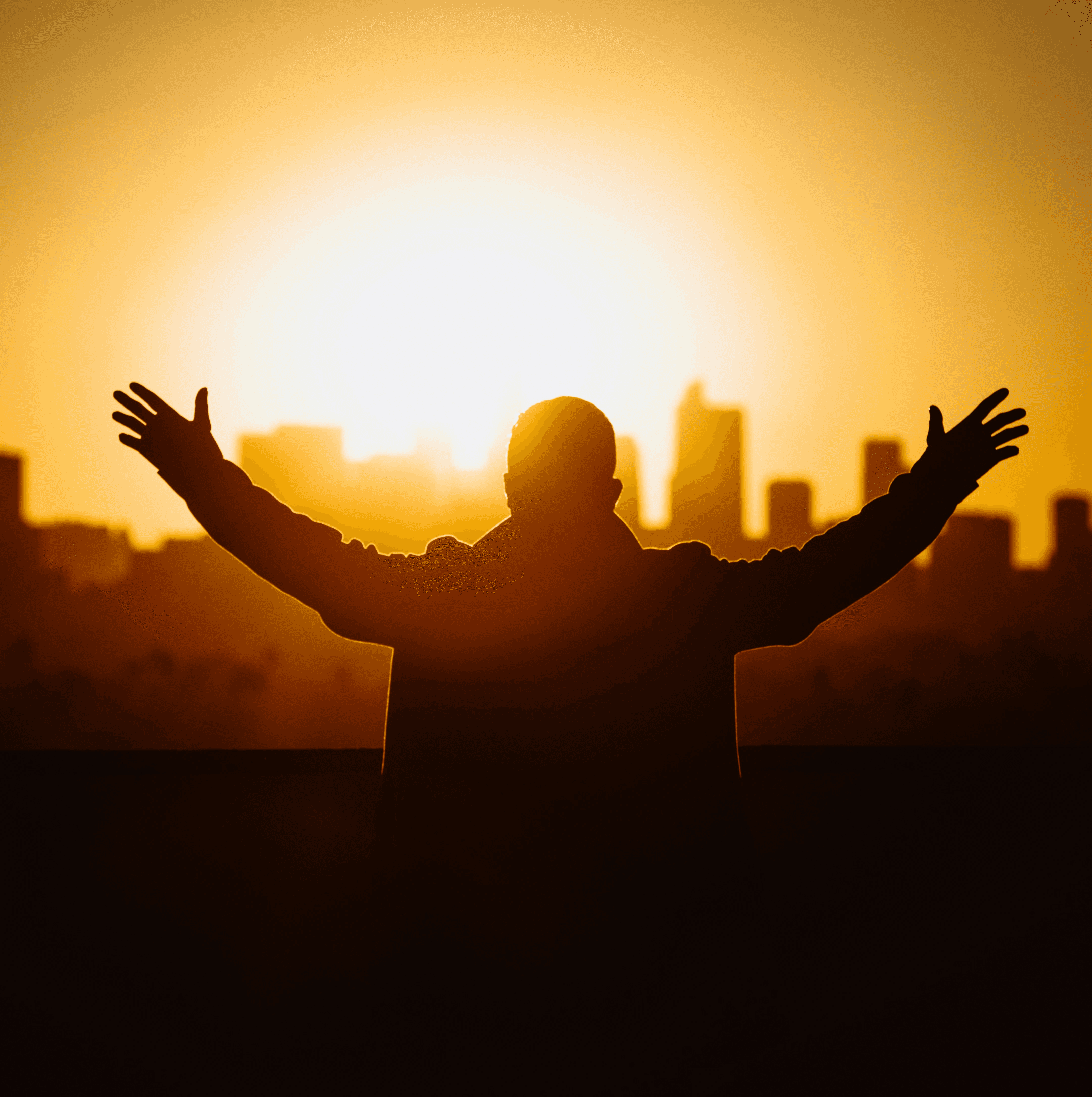 silhouette of man