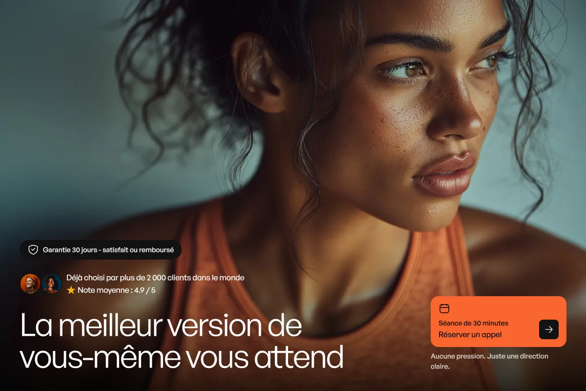 Landing page coach fitness avec conversion optimisée et prise de rendez-vous