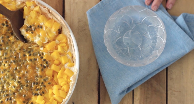 mango and passionfruit dessert