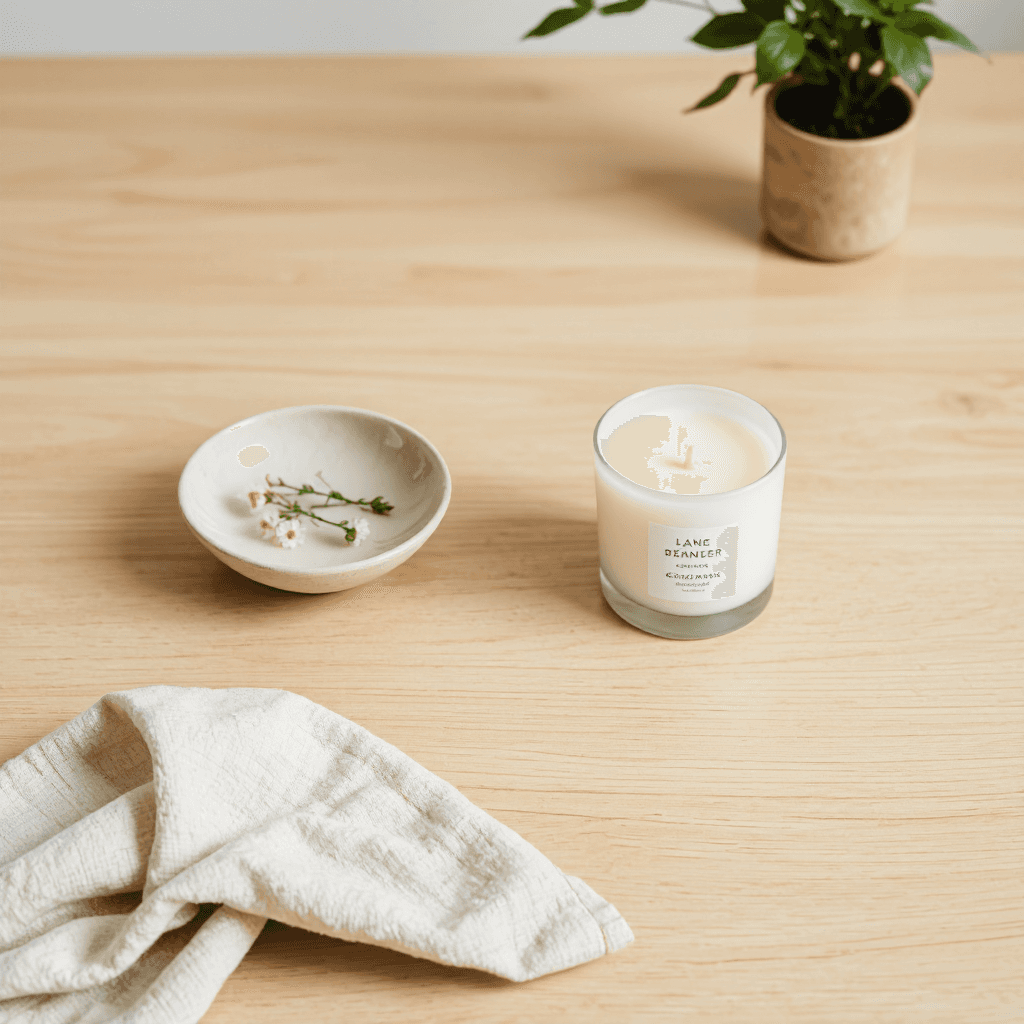 product photography of candle