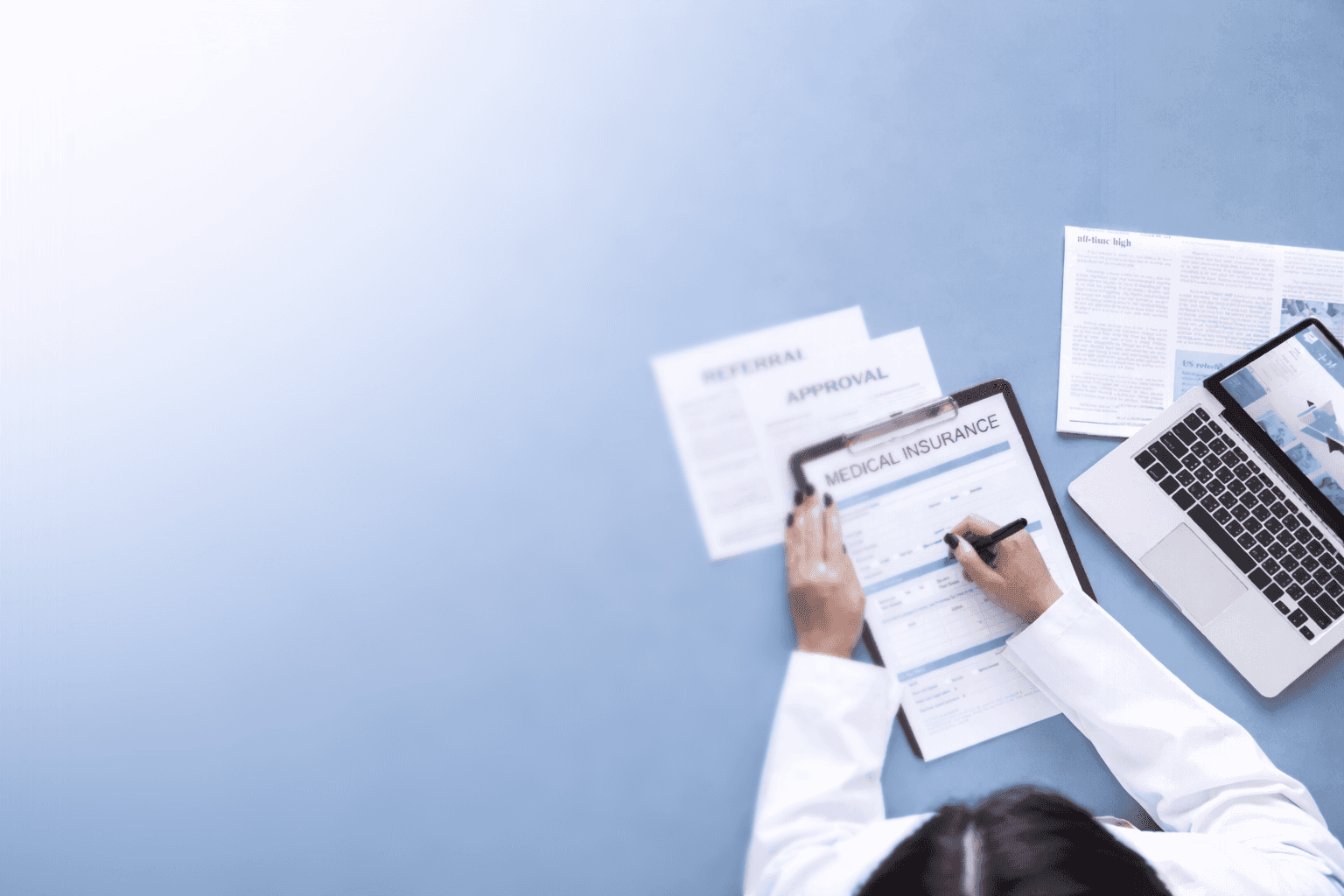 a group of blue chairs