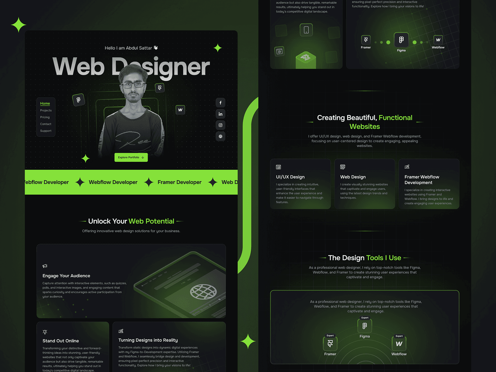 Web Designer Portfolio Website 