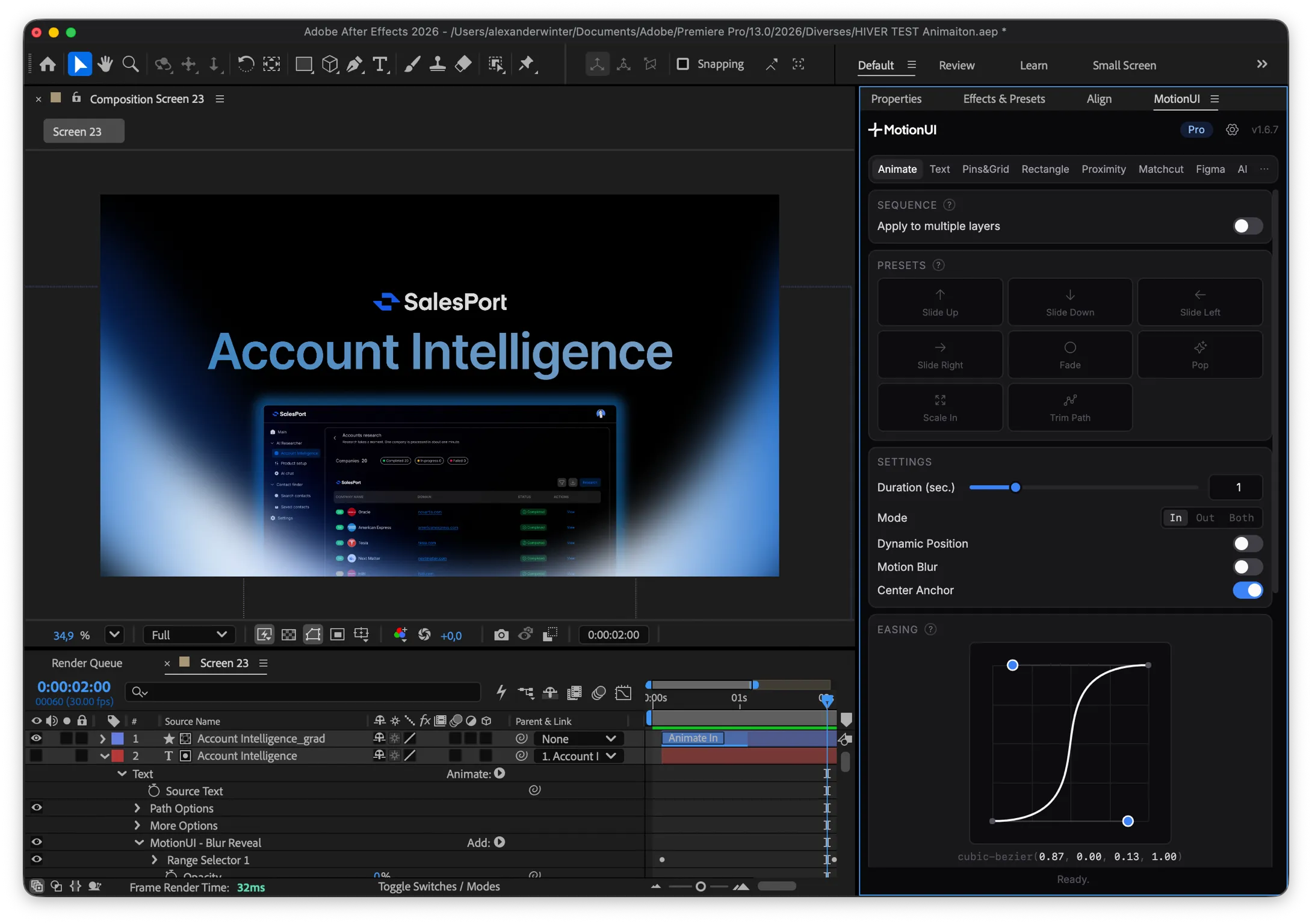 MotionUI animation tools inside After Effects
