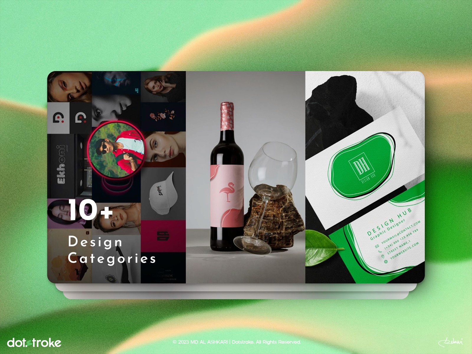 Dotstroke by Md Al Ashkari focuses on creative design, branding, and modern visual identity. The work highlights minimal, futuristic, and professional design solutions crafted to help brands stand out
