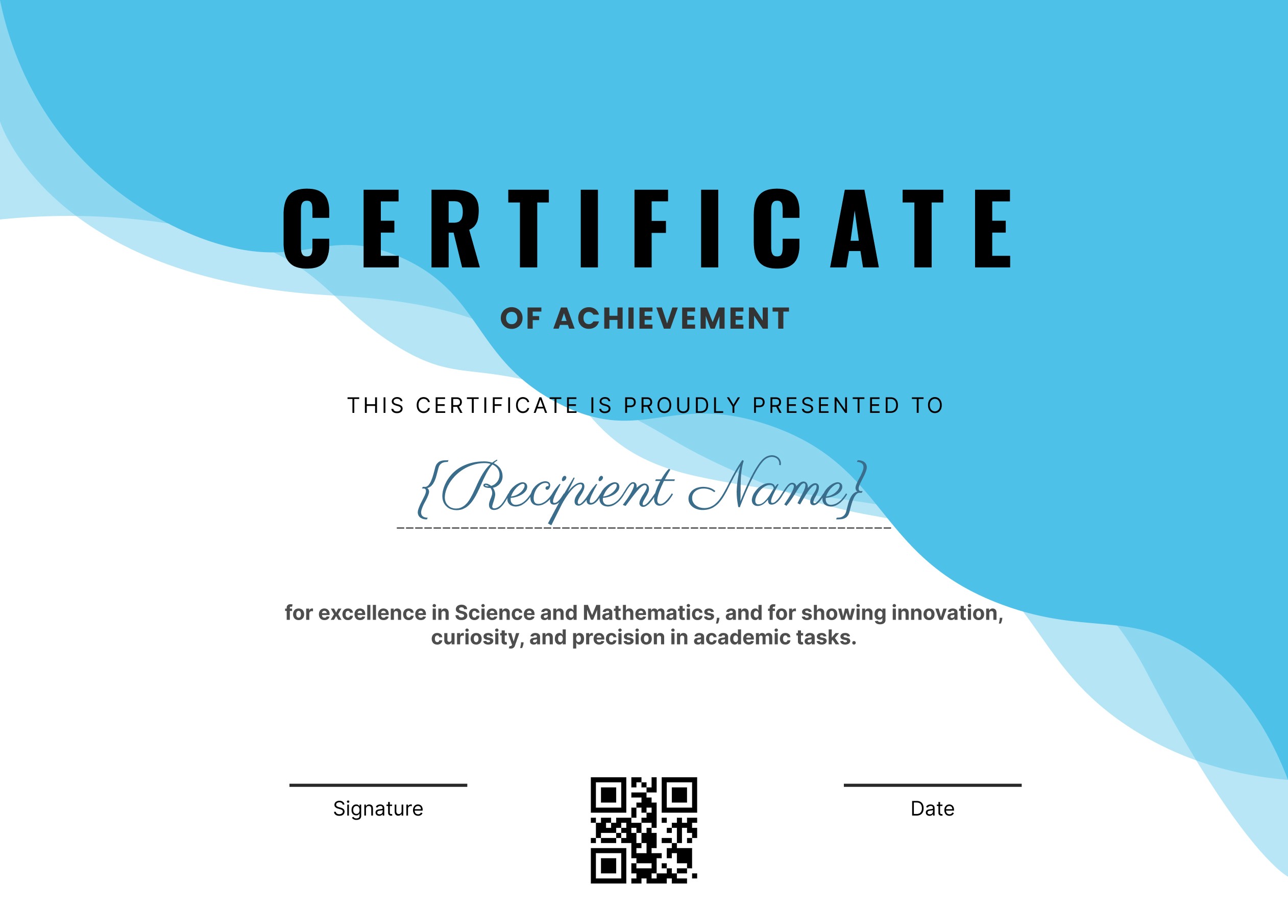 Wauld - Sleek and professional achievement certificate template