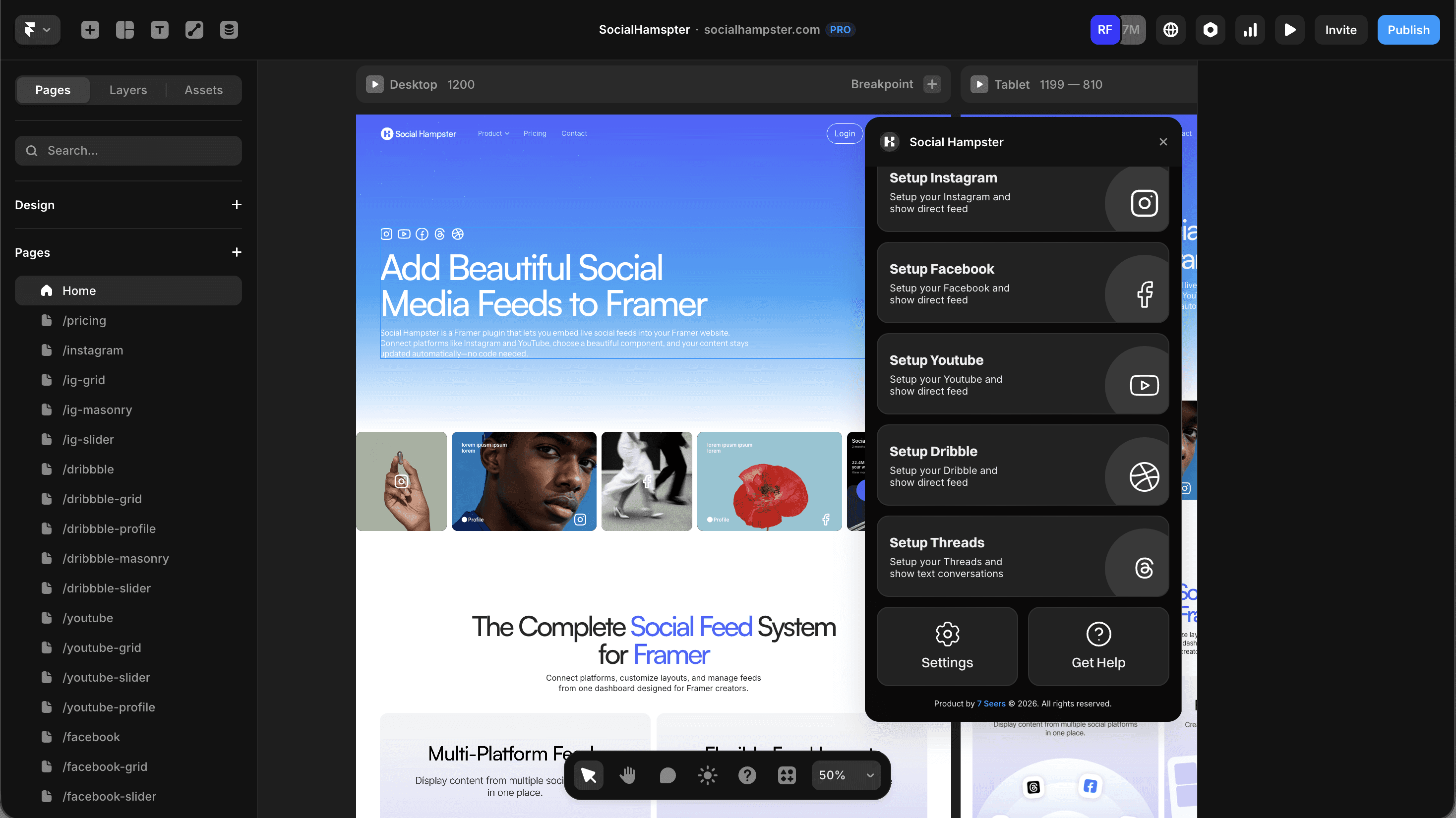 Threads feed by Social Hampster