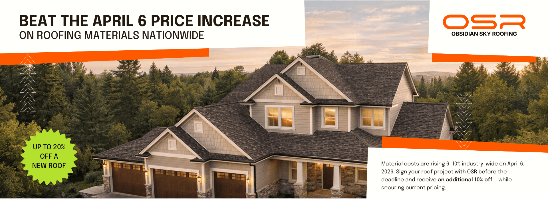 roof replacement project completed by Obsidian Sky Roofing