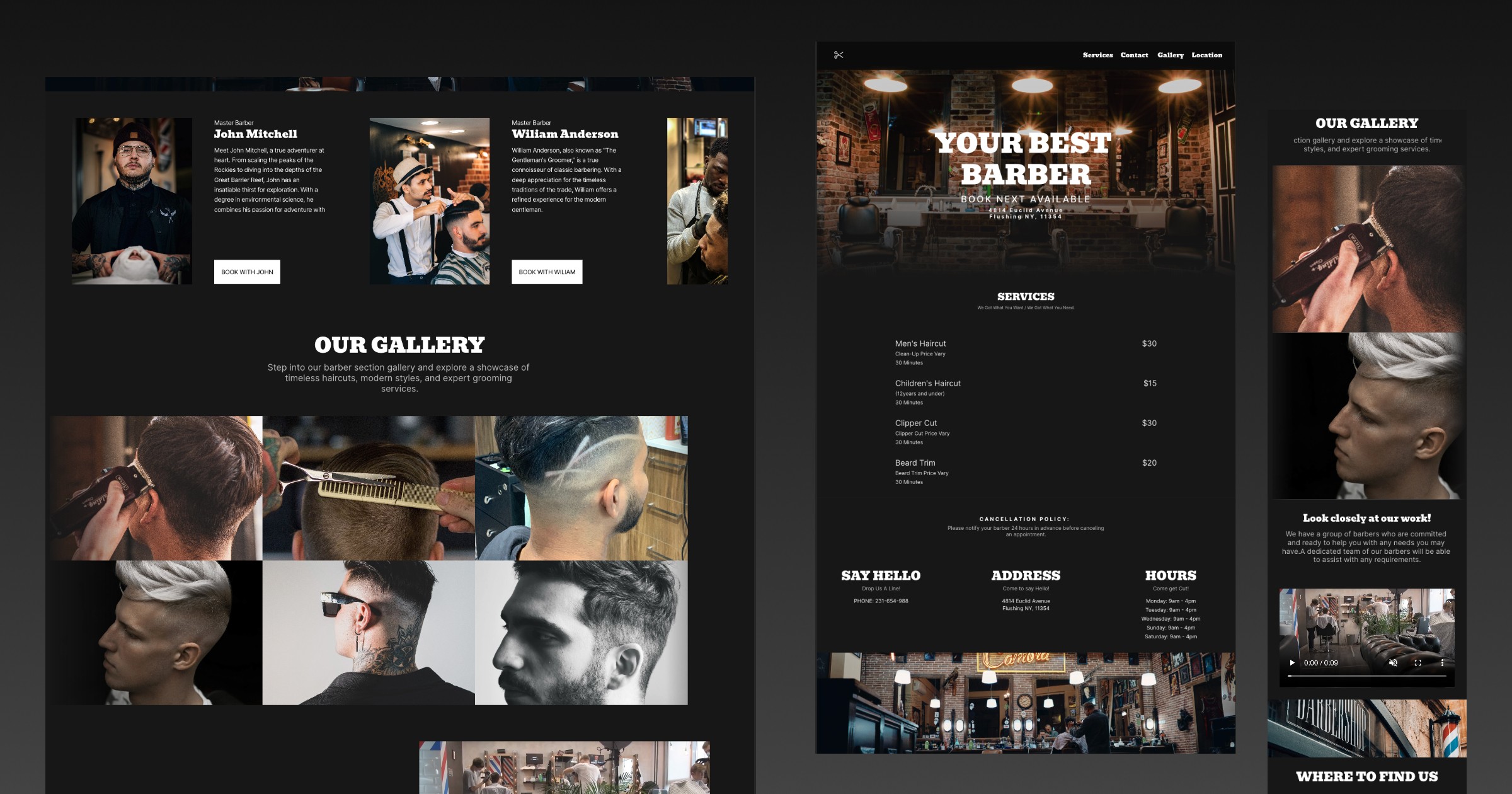 template barber shop