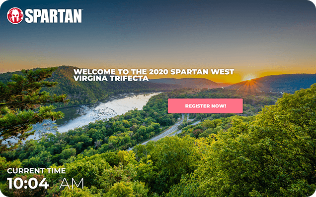 Screenshot of onsite registration app welcome screen