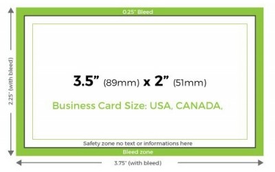 the standard business card dimensions