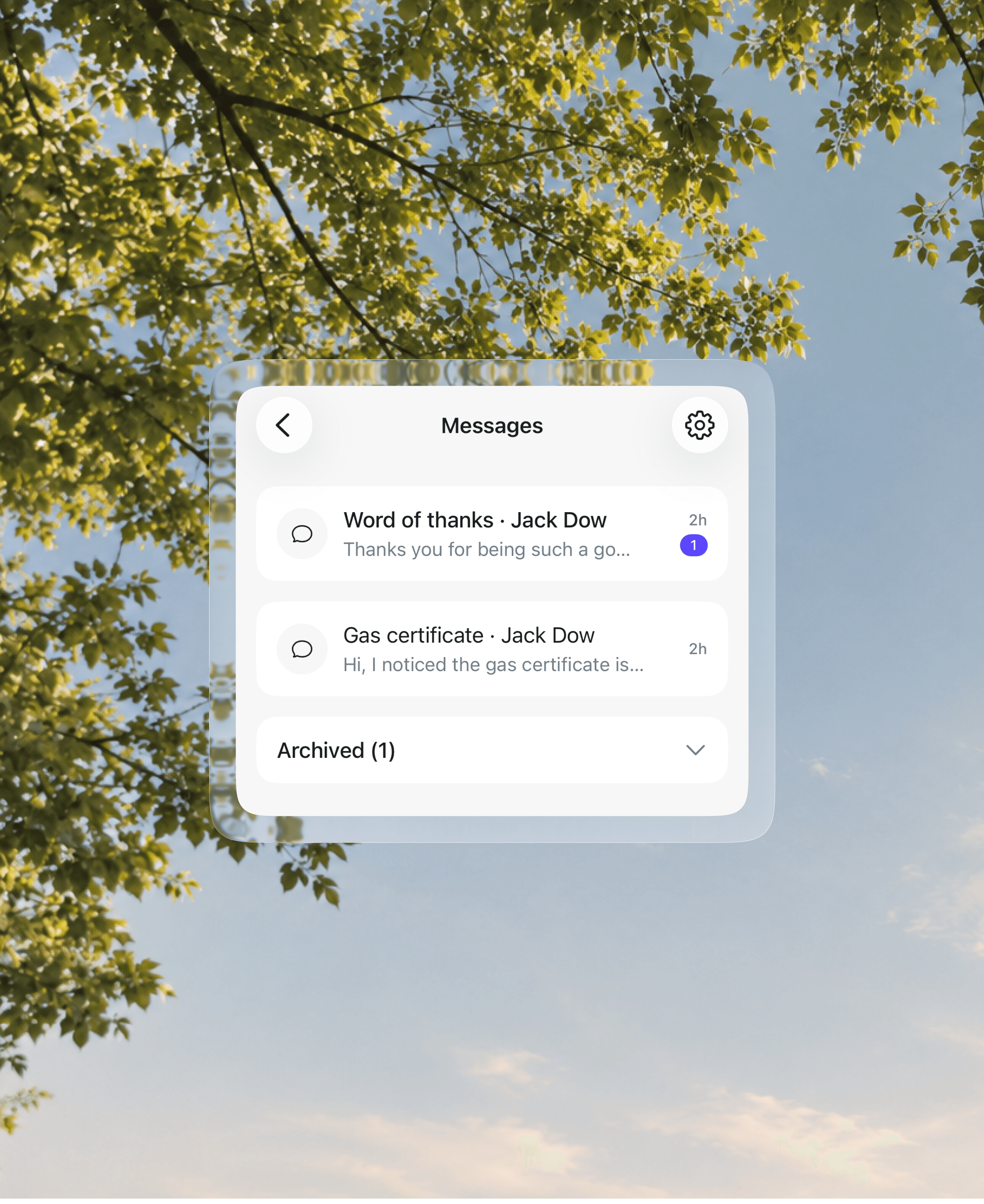 August message delivered to a tenant by email and SMS when they are not on the app