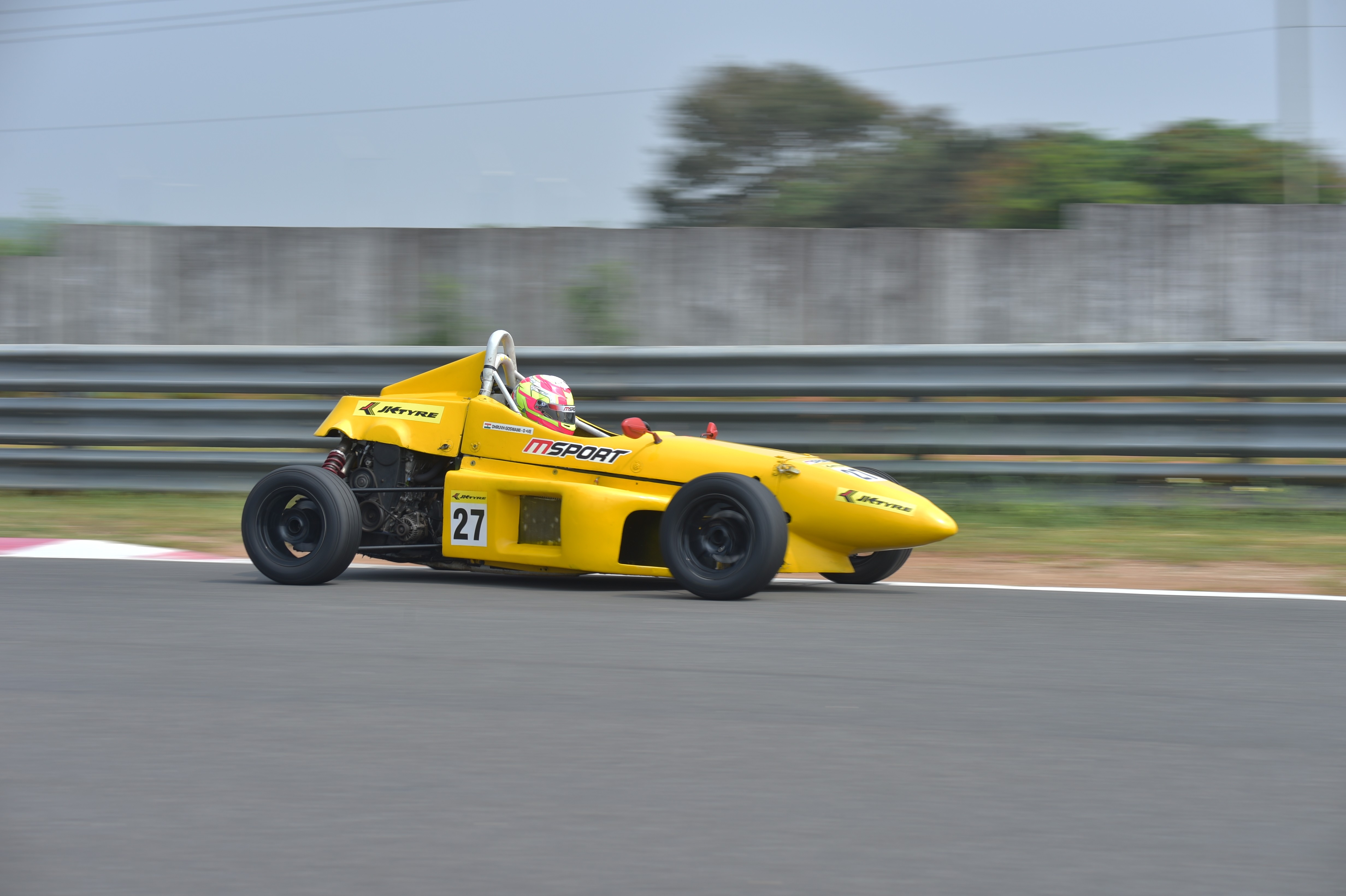 Dhruvh Goswami in his car in Coimbatore