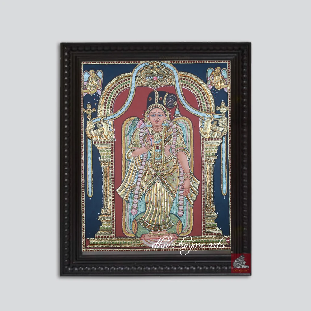 Goddes Andal Tanjore painting