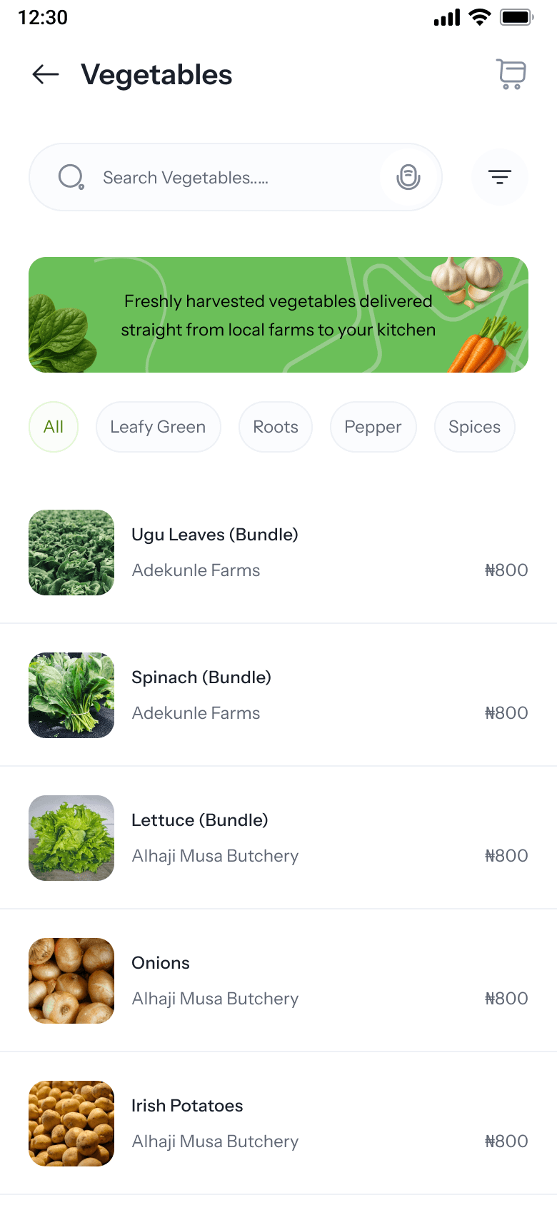 Search & Categories, screen 3