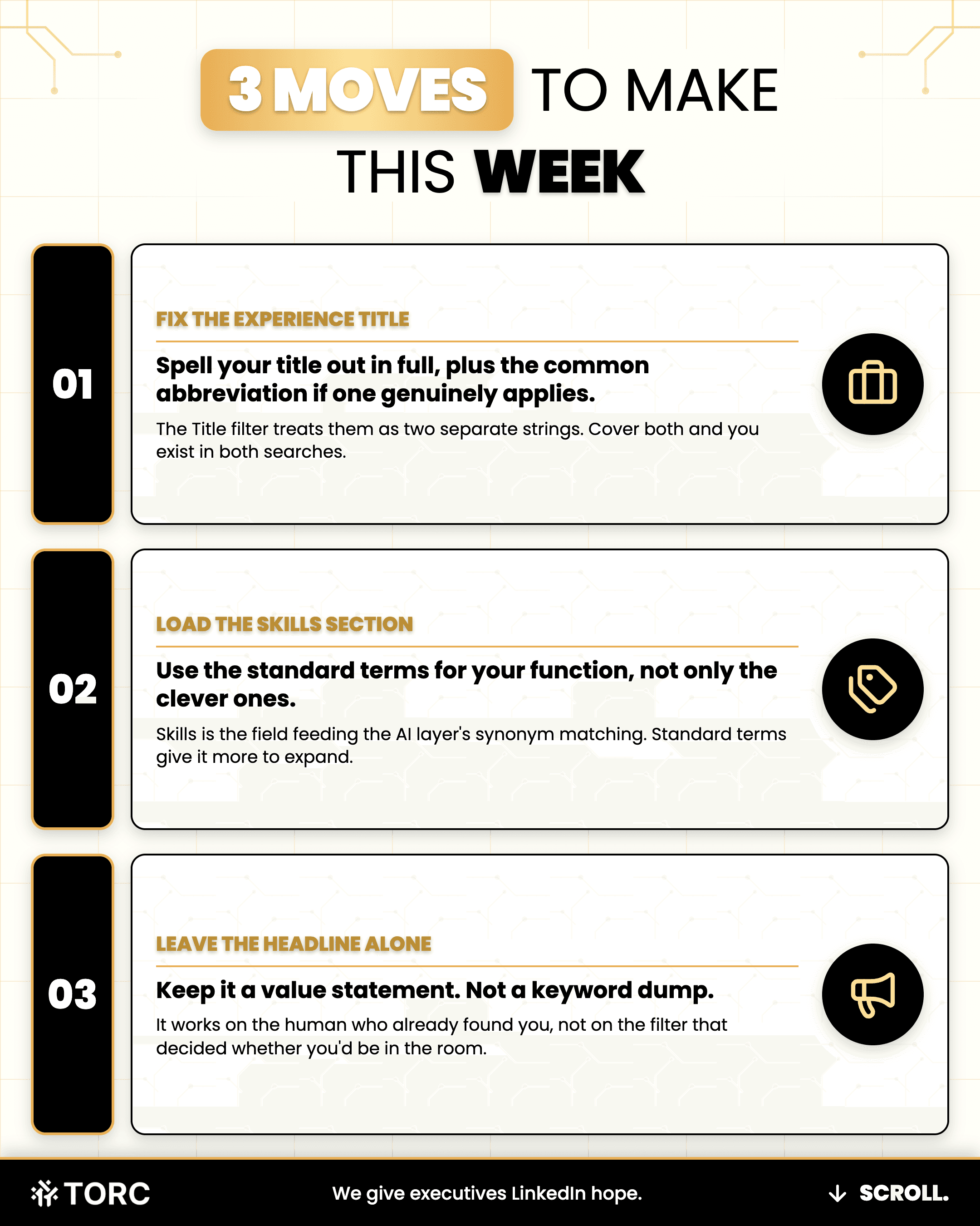 Infographics: 3 moves to make this week