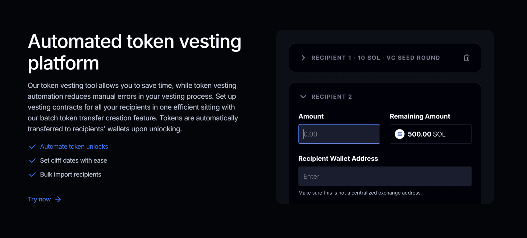 Token Vesting