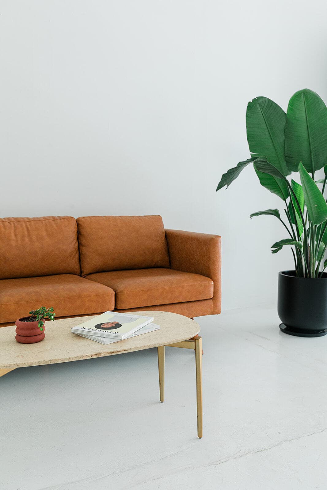 Couch and coffee table at Revelator Studio