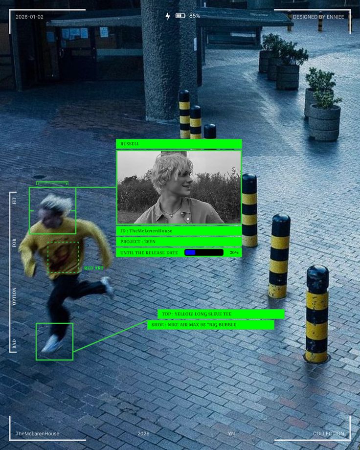 Person being recognized by camera