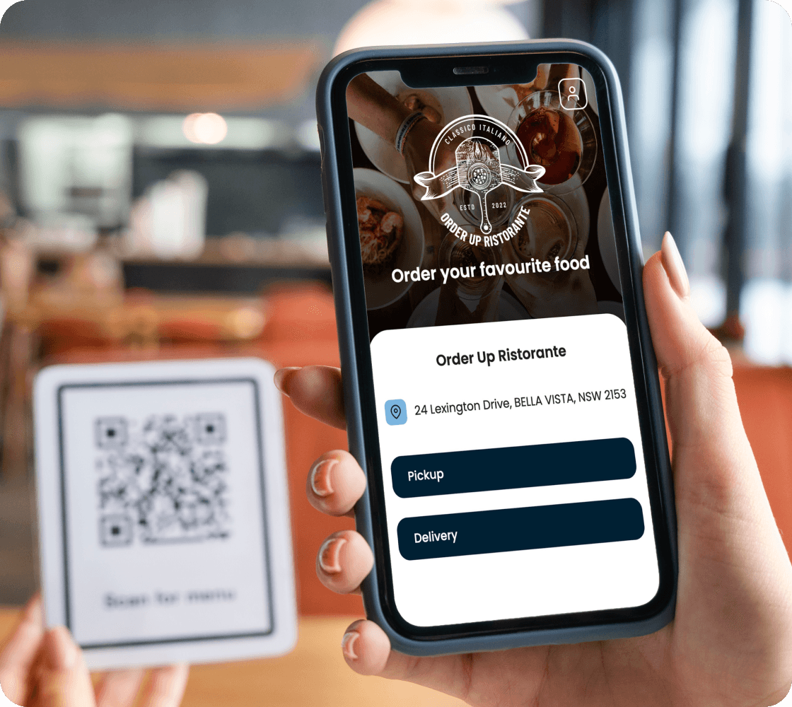 customers use order at table with qr code ordering