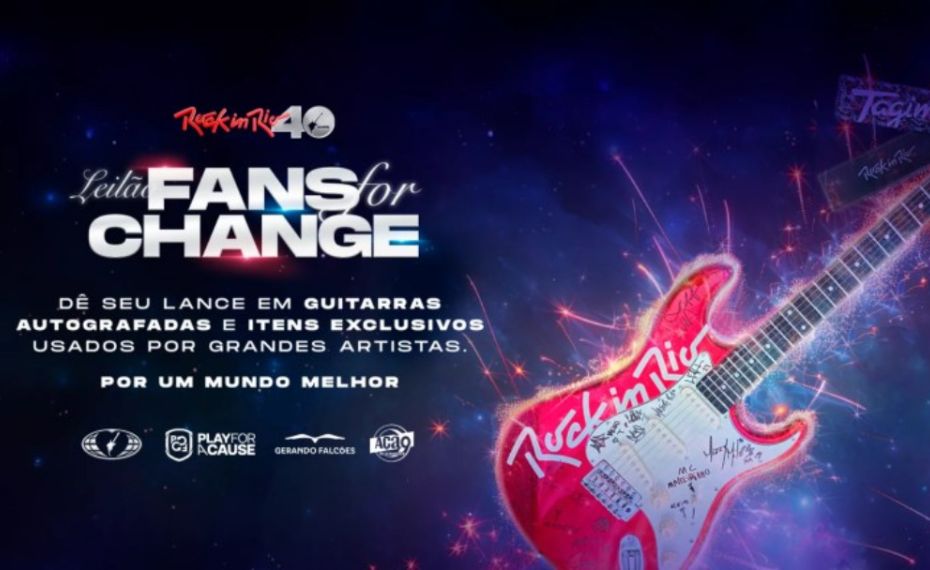 Play for a Cause leiloa itens assinados por artistas que passaram pelo Rock in Rio