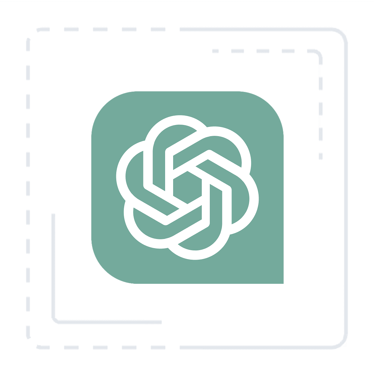 ChatGPT logo. AI language model icon.