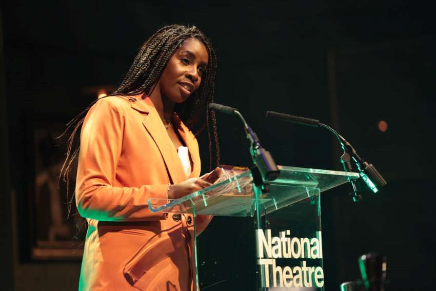 Student recieving their Award at the Black British Theatre Awards