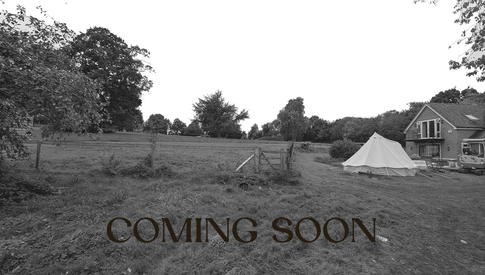 Before image of a garden being designed for a new build house in the UK.