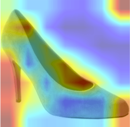 Grad-cam image of a shoe