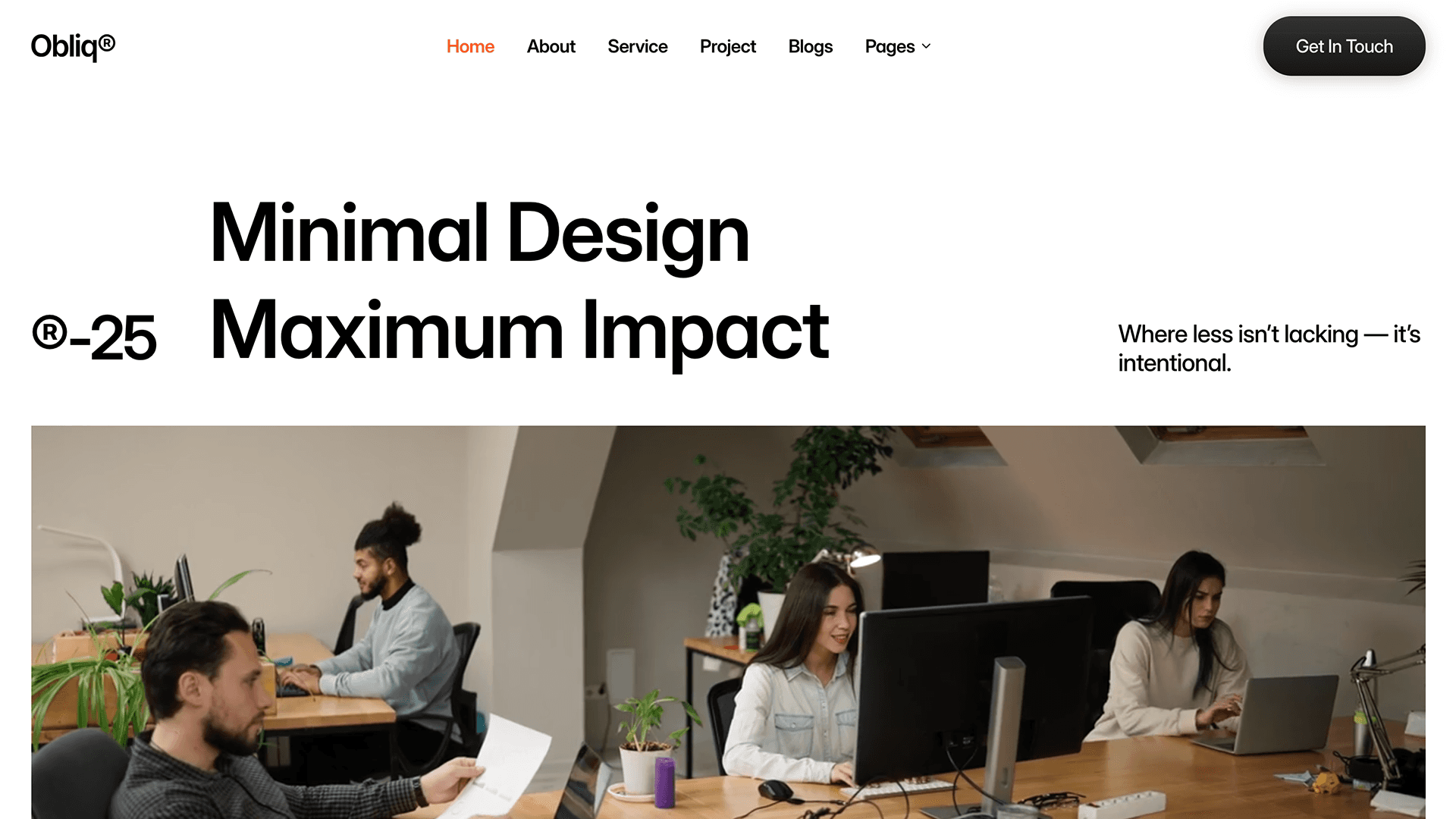 Obliq Framer template