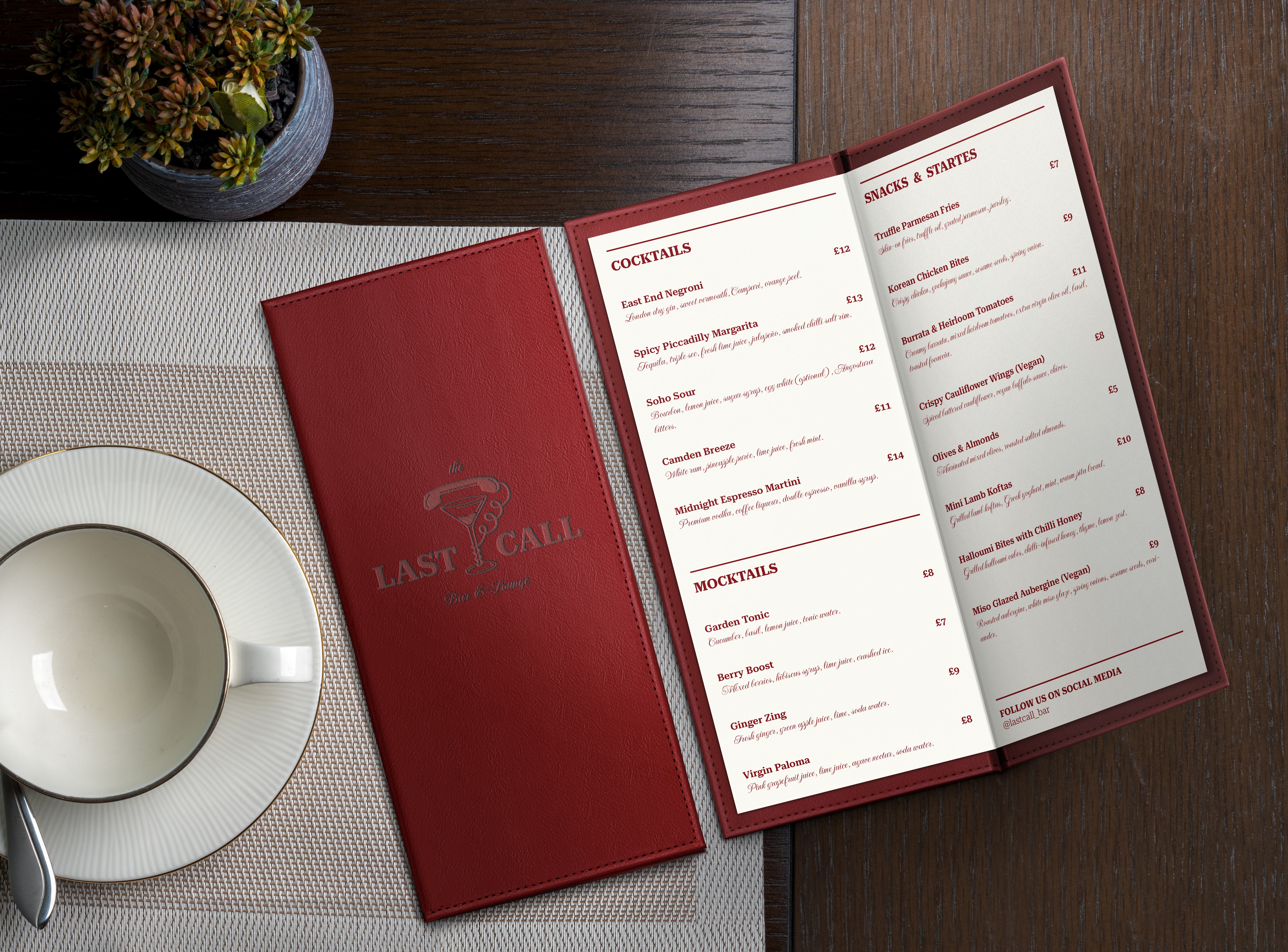Bar Menu