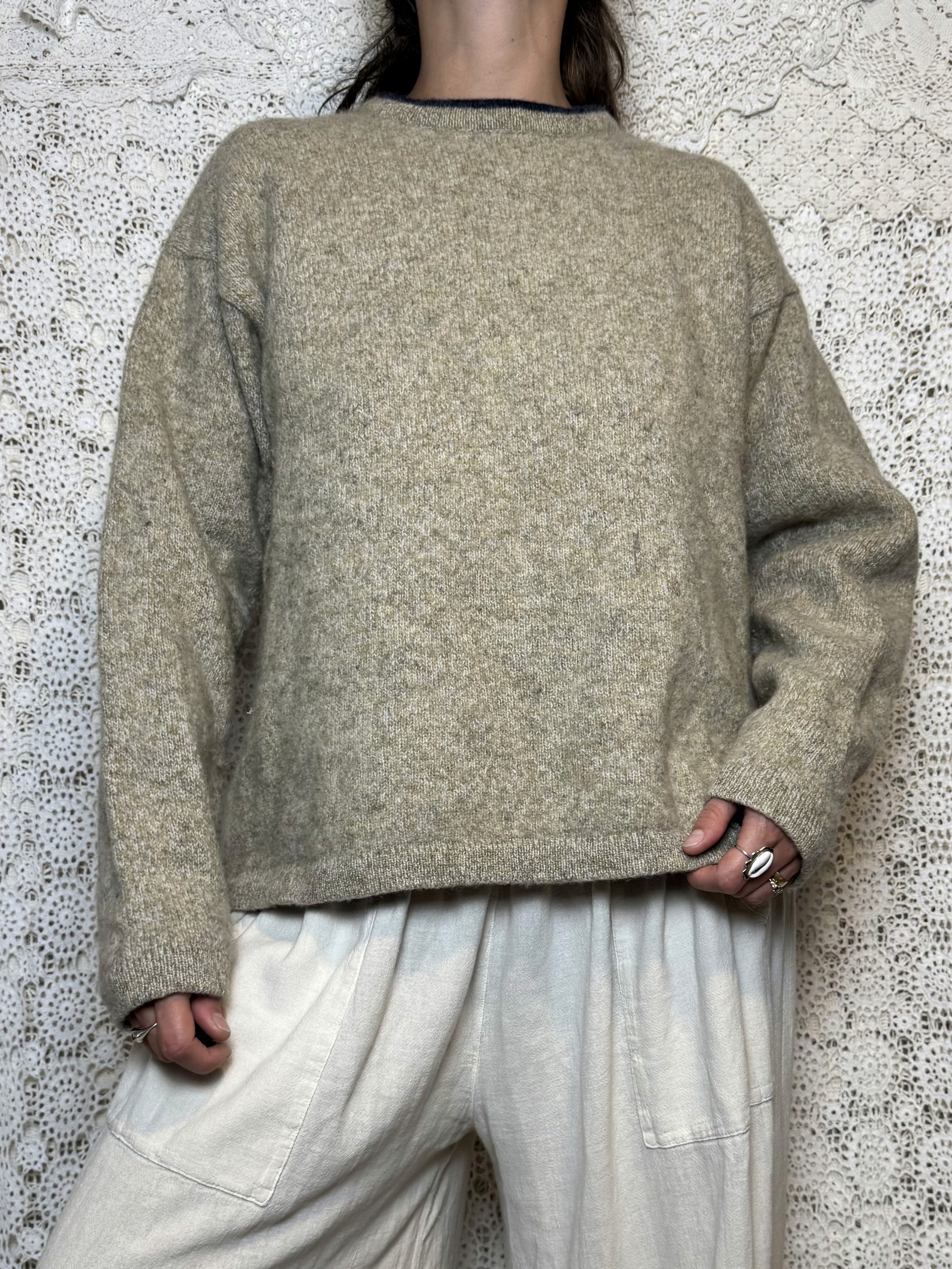 vintage woolrich oatmeal sweater