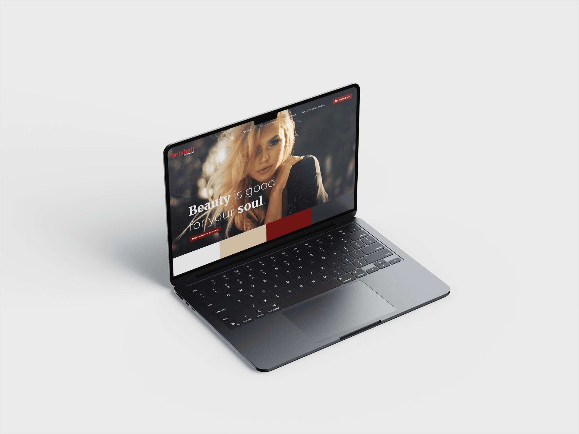 Mockup Webdesign Onlyhair