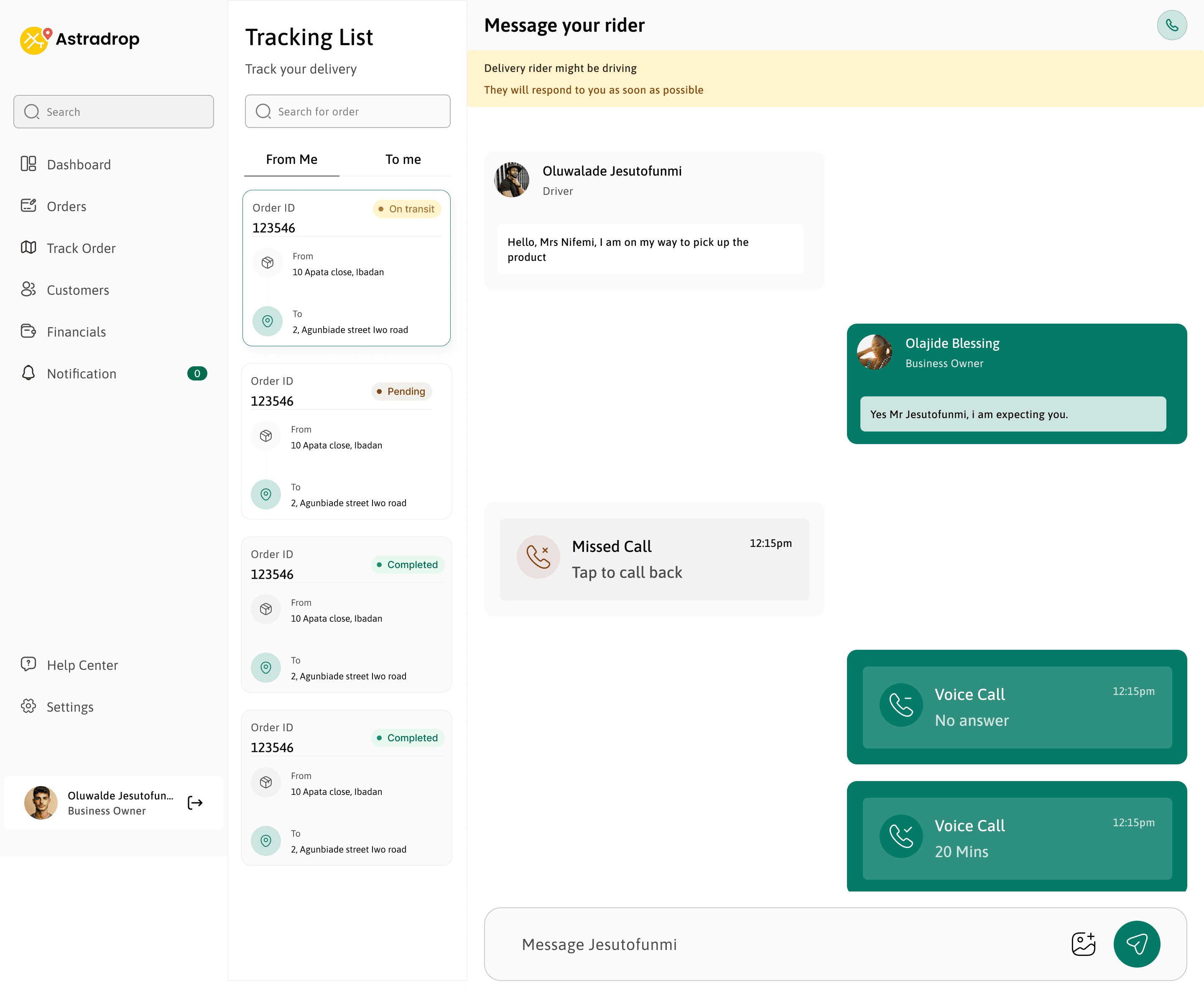 🏢 Business Web App, screen 4