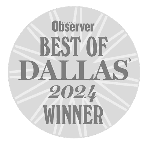 voted best roofer in 2024 by dallas observer readers - arrington roofing company official winner badge