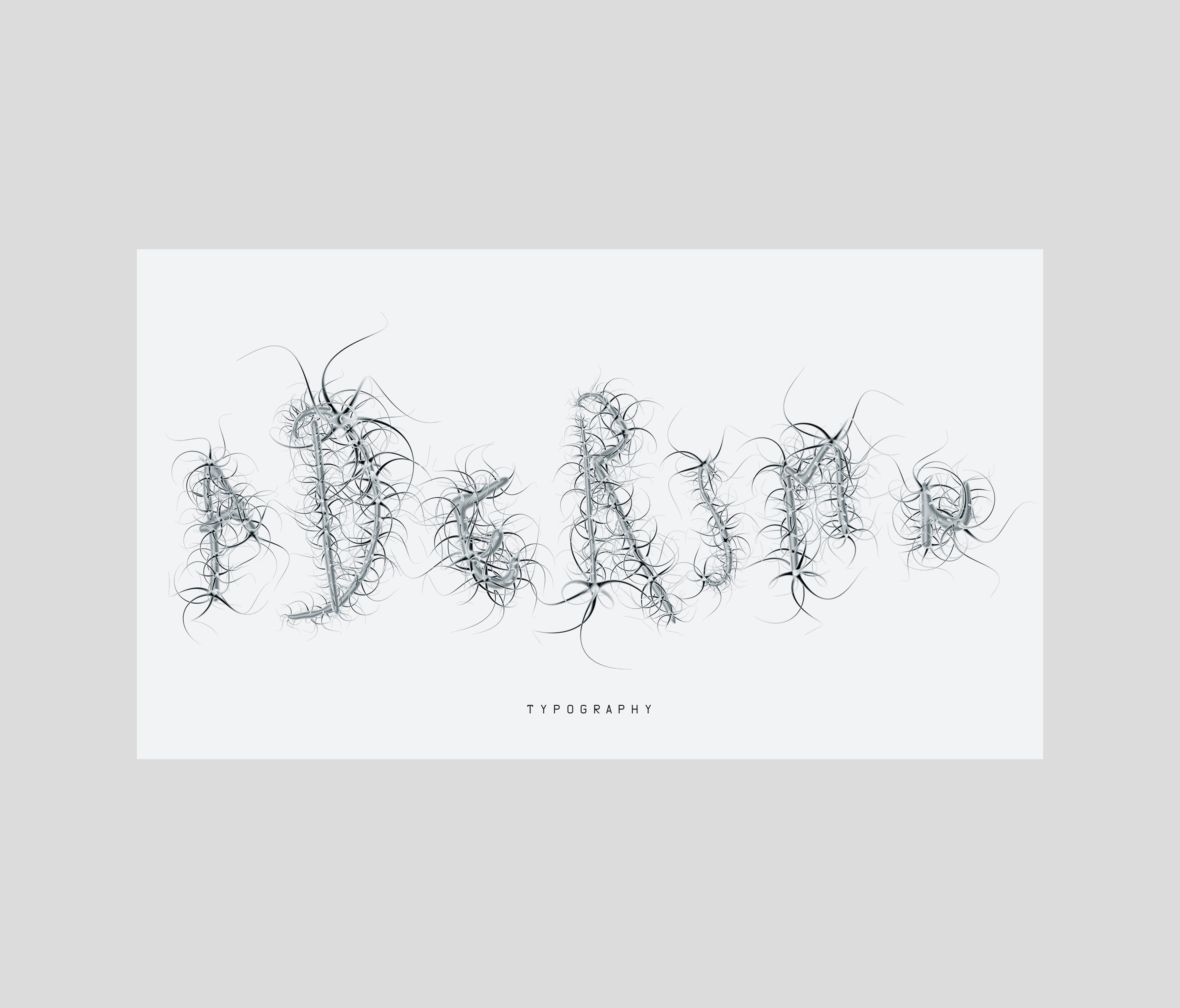 Sandro Rosa - Handcrafted 3D typographic illustration for Stefan Sagmeister’s book, featuring organic neural-like