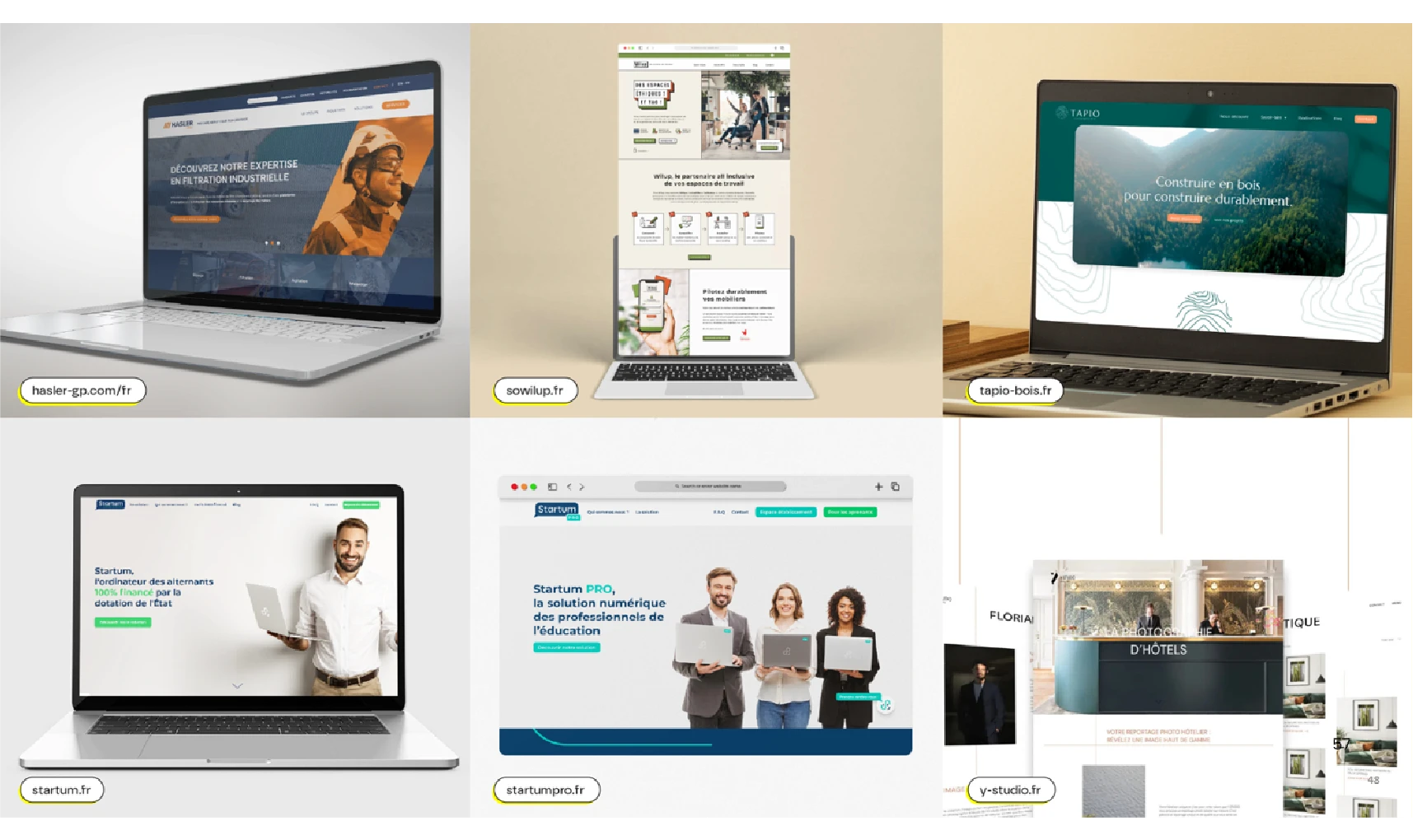 Exemples de site web réalisées par Galanga